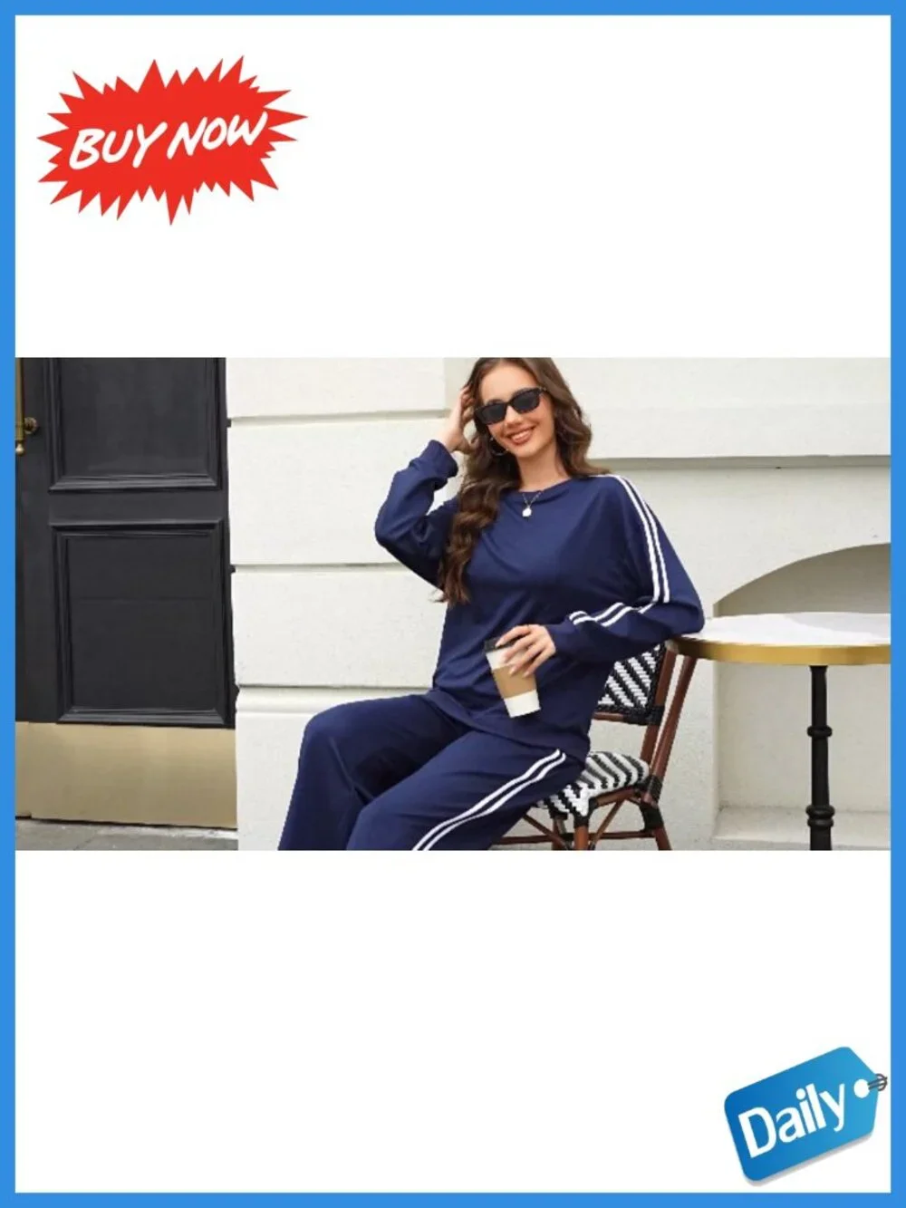 2 Piece Color Block Sweatsuit Set Long Sleeve Pullover Drawstring Sweatpants